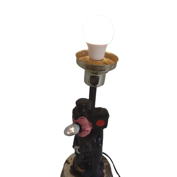Vintage 1950s Apco Drunk Man Hobo Lamppost Bar 13" Table Lamp MCM Man Cave - Picture 9 of 14